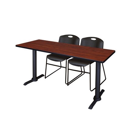 CAIN Rectangle Tables > Training Tables > Cain Training Table & Chair Sets, 60 X 24 X 29, Cherry MTRCT6024CH44BK